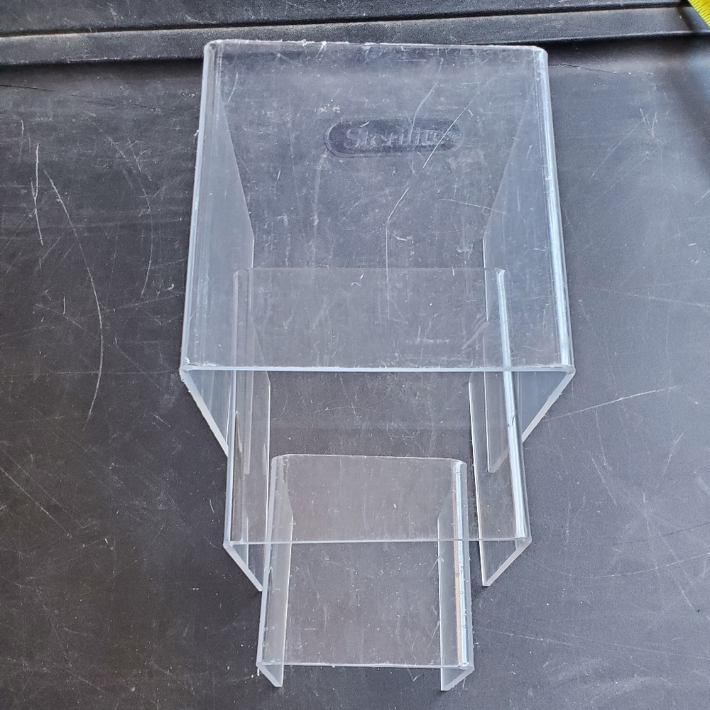 The Container Store display stand set of 3